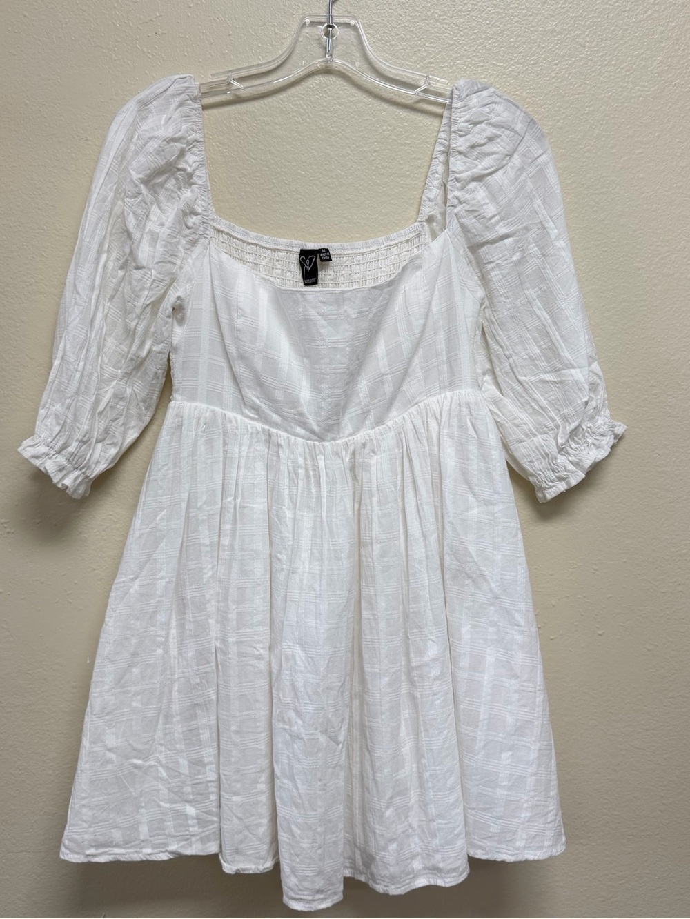 Windsor White Puff Sleeve Mini Dress